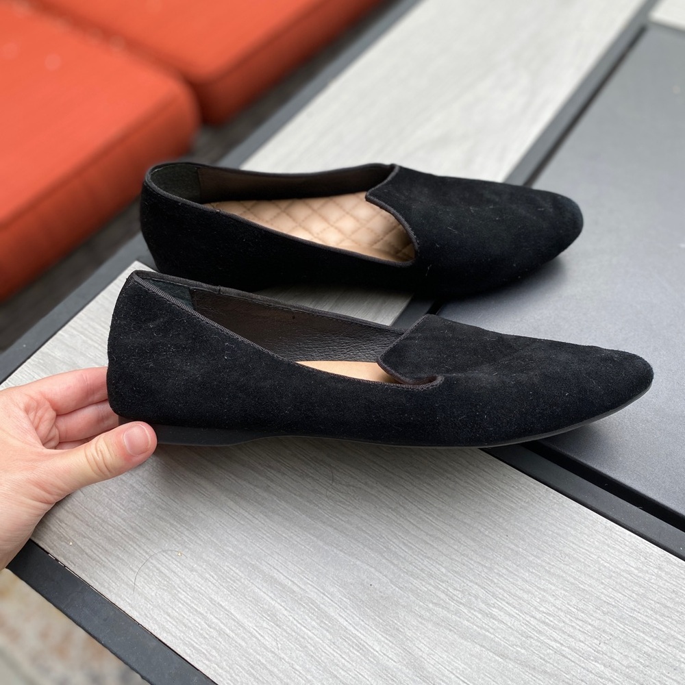 Birdies Black Suede Loafers